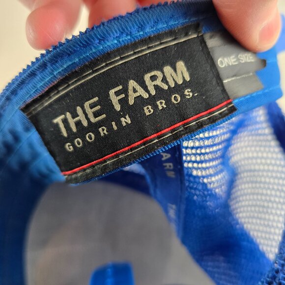 Goorin Bros The Farm Trucker Hat Freedom Eagle Patch Blue Snapback Mesh Cap - Picture 9 of 11